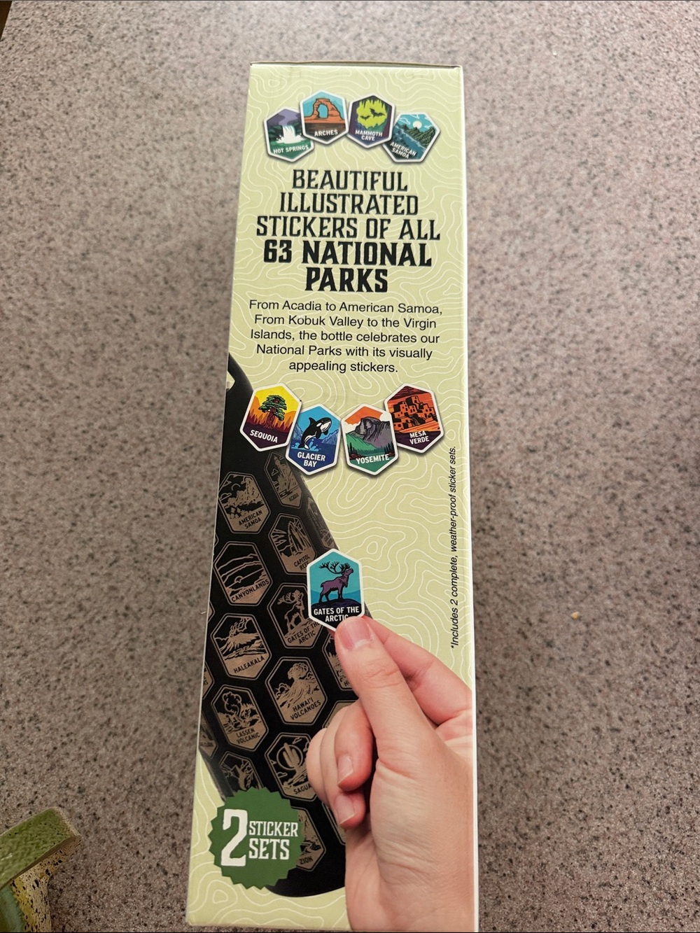 Trekking the National Parks Water Bottle - Black, new in box - Picture 11 of 13